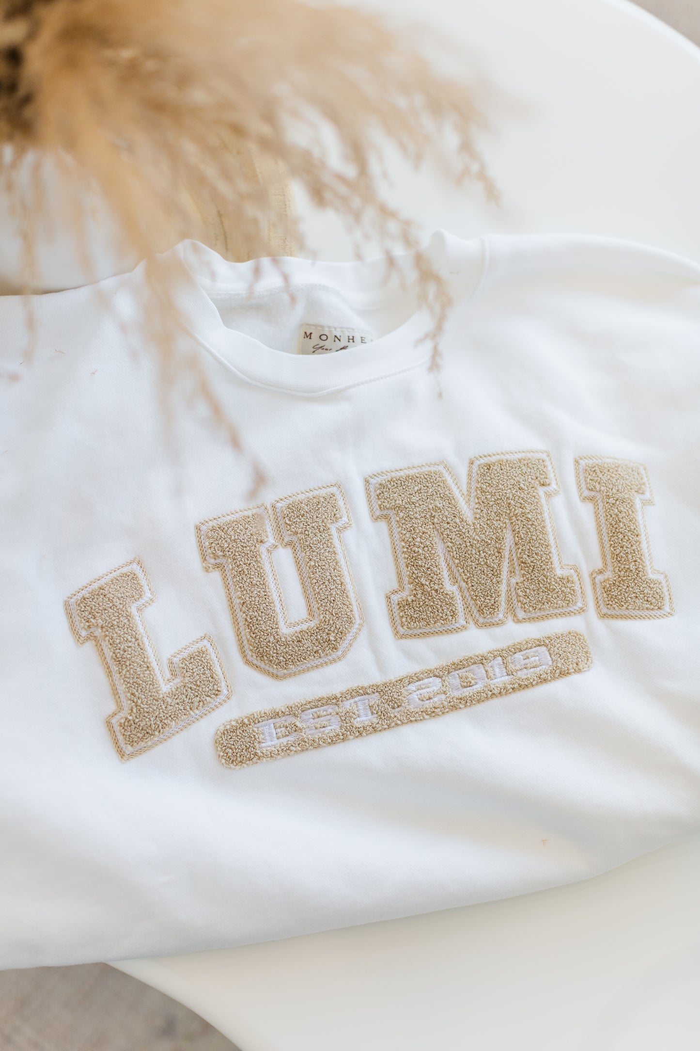 Lumi Est. 2019 White Crewneck