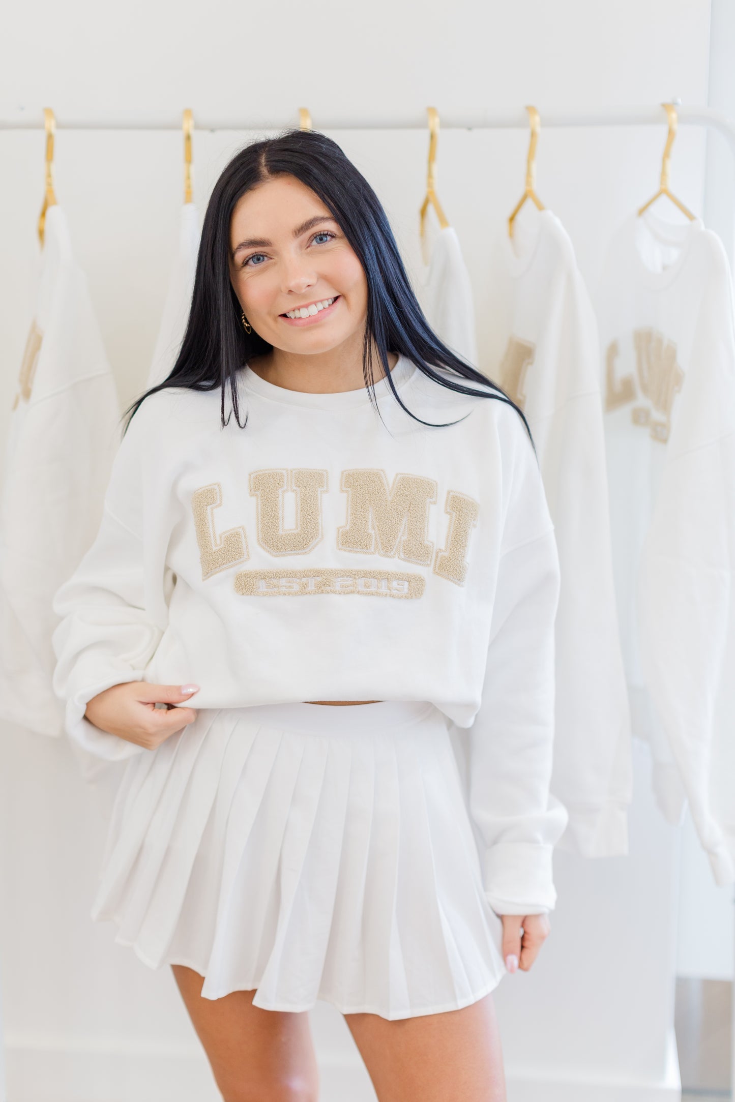 Lumi Est. 2019 White Crewneck