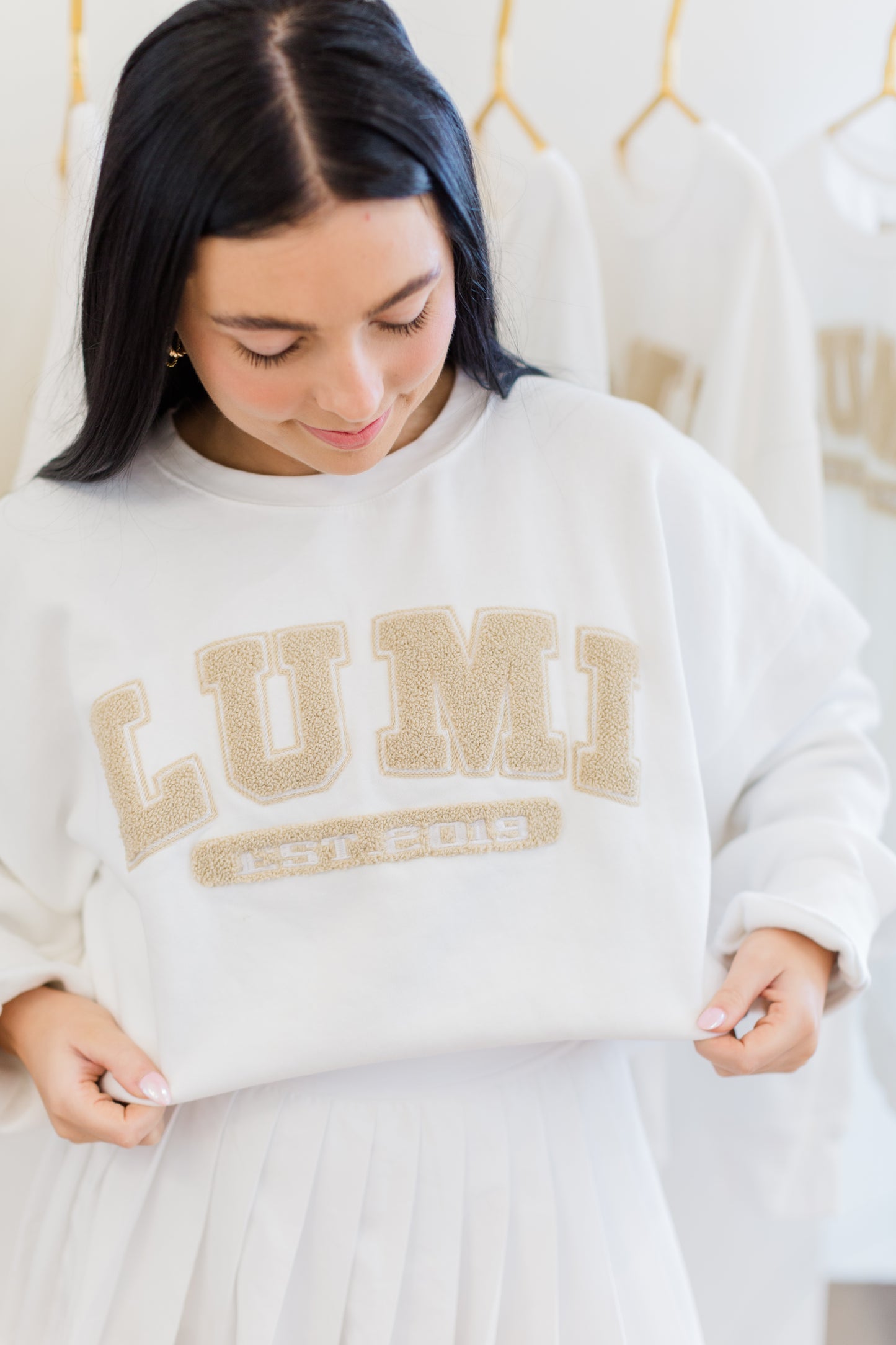 Lumi Est. 2019 White Crewneck